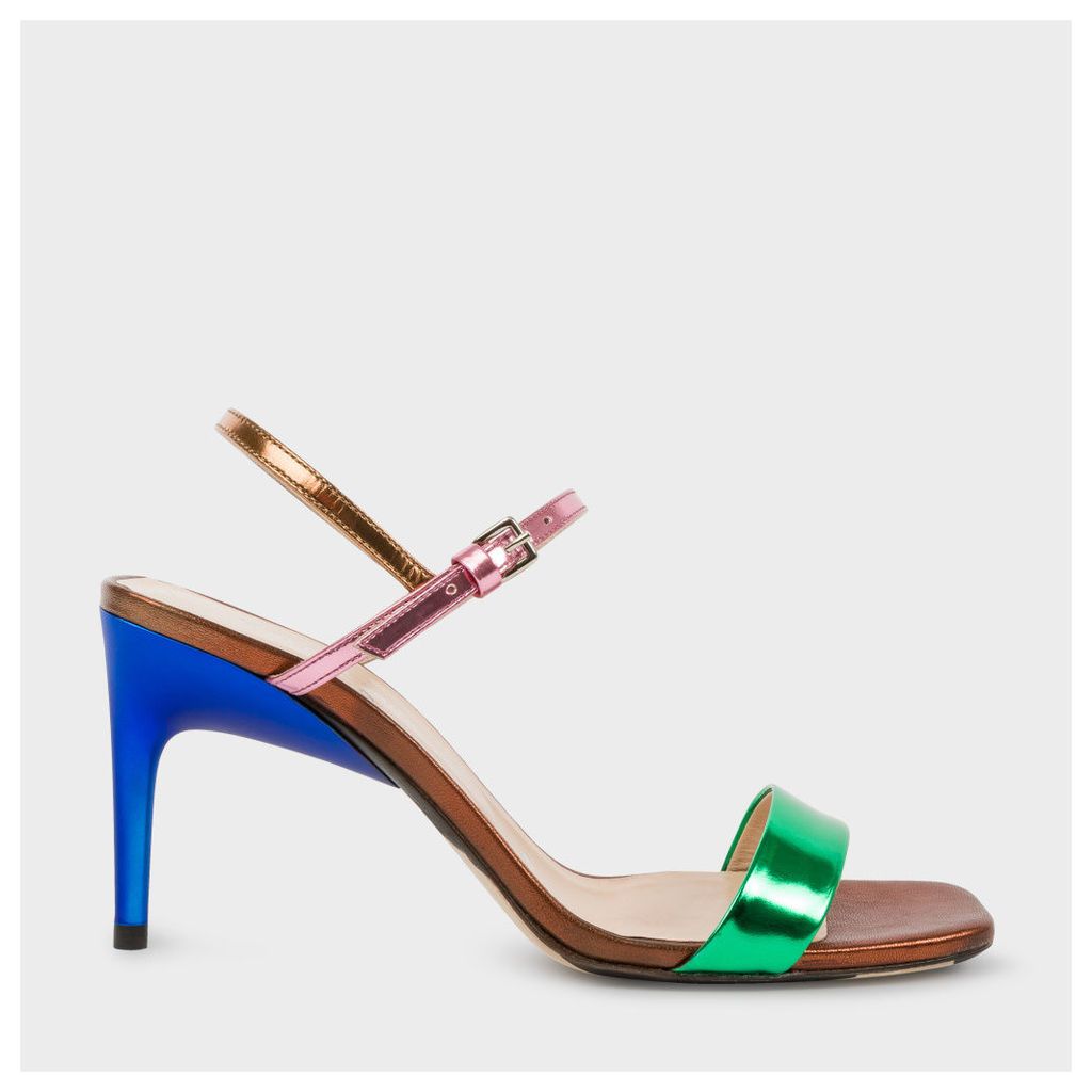 Women's Colour-Block Leather 'Nyla' Heeled Sandals