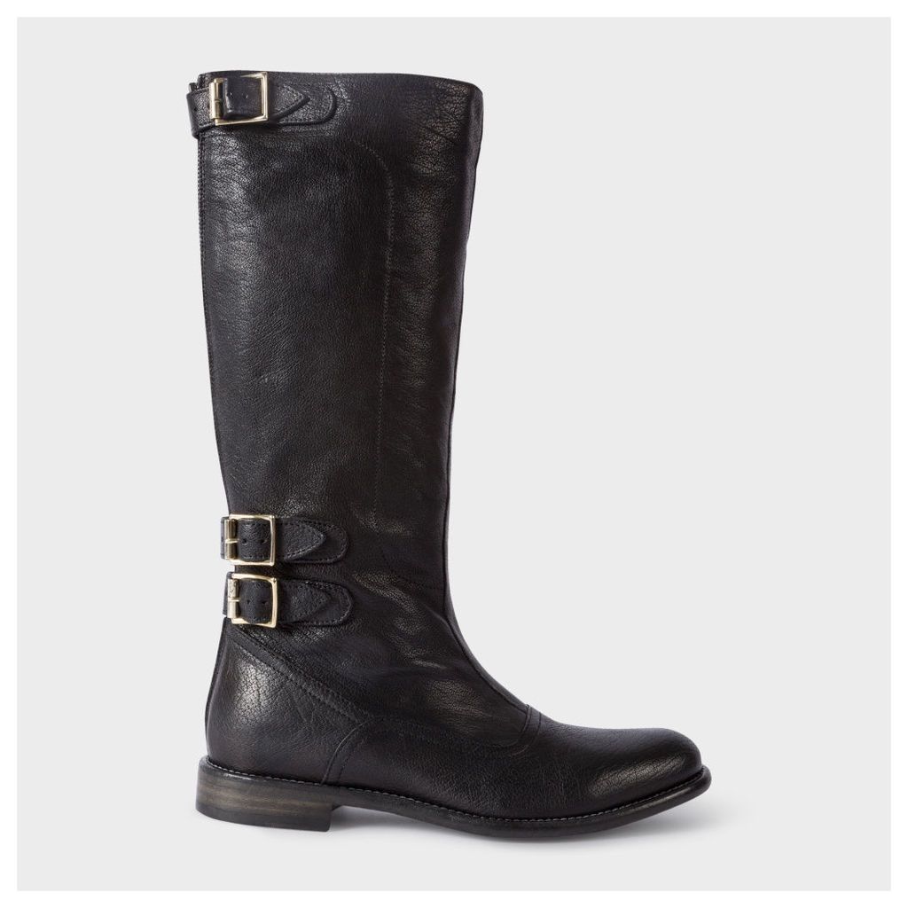 Women's Black Leather 'Kings' Boots