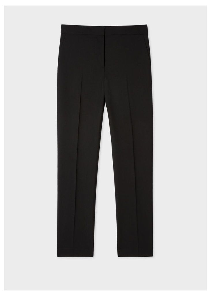 A Suit To Travel In - Women's Classic-Fit Black Wool Trousers