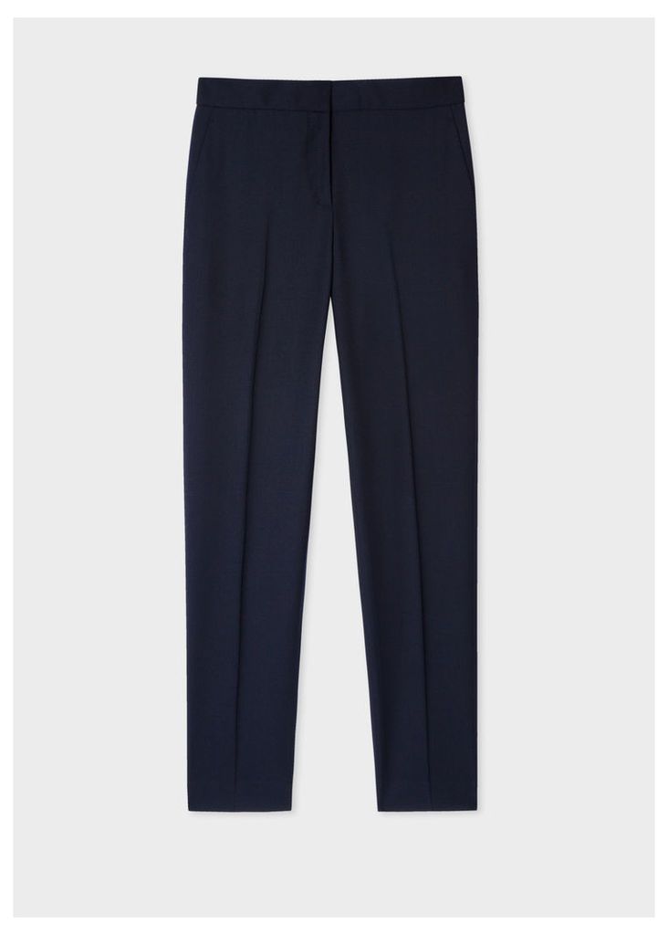 A Suit To Travel In - Women's Classic-Fit Dark Navy Wool Trousers