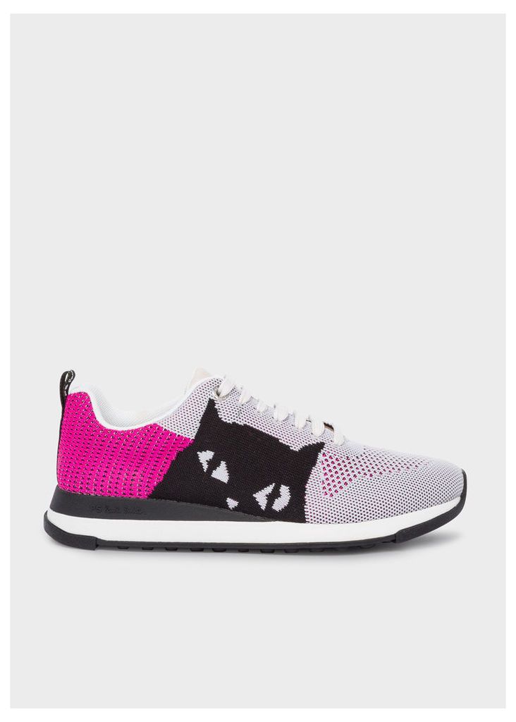 Women's Mauve And Pink 'Cat' 'Rappid' Knitted Trainers