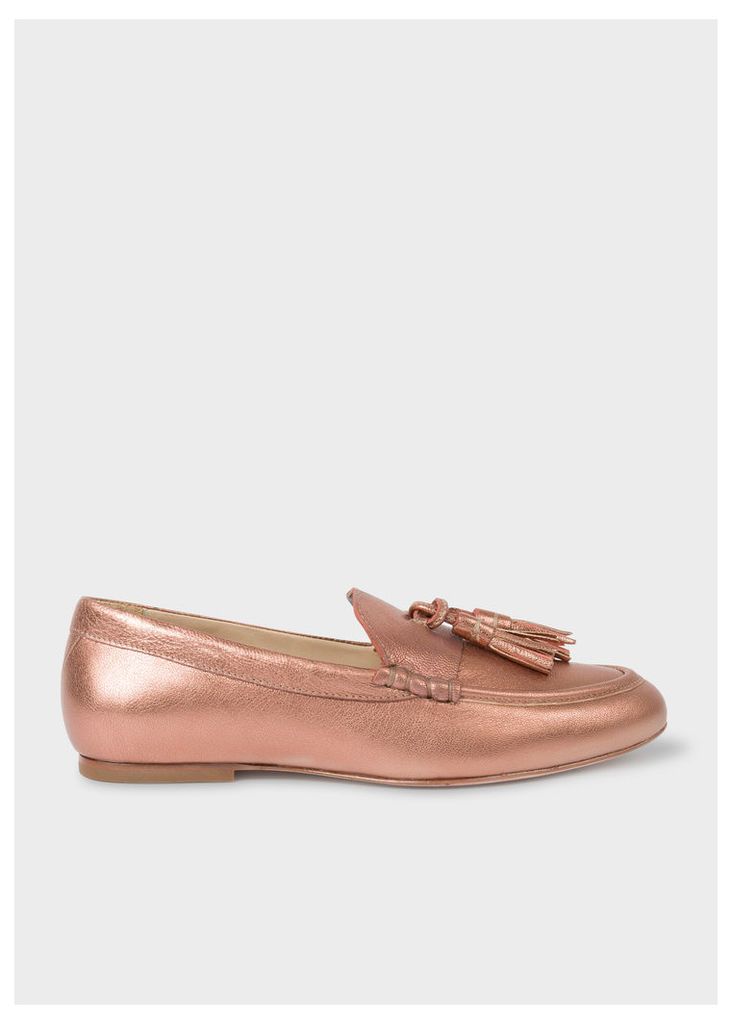 Women's Copper Leather 'Willow' Tasseled Loafers