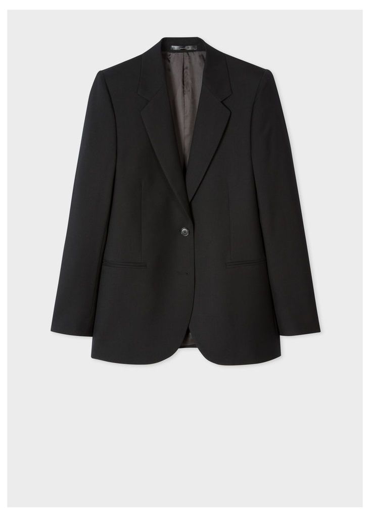 A Suit To Travel In - Women's Black Two-Button Wool Blazer