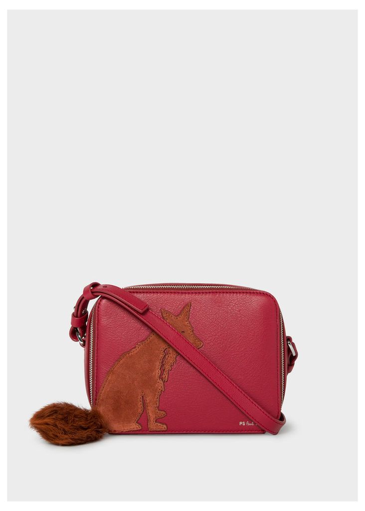 Women's Brick Red Leather 'Fox' Cross-Body Bag