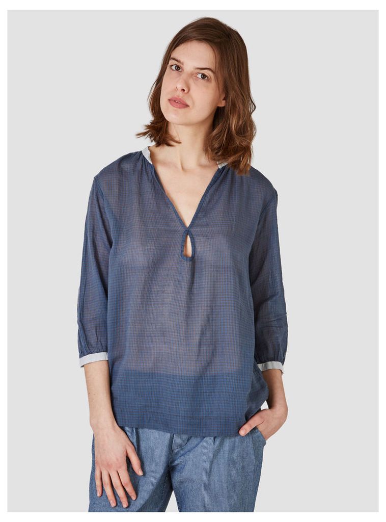 Local Apparel Sophie Shirt Micro Check Khadi Womenswear