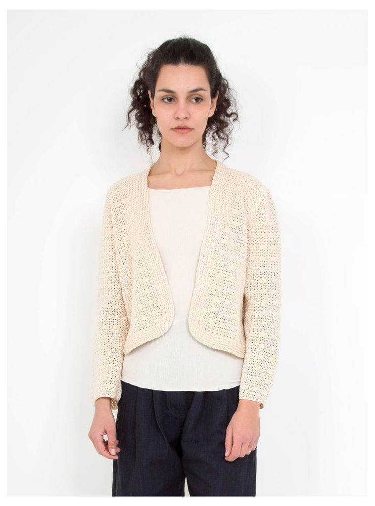 Crochet Fling Jacket Ivory