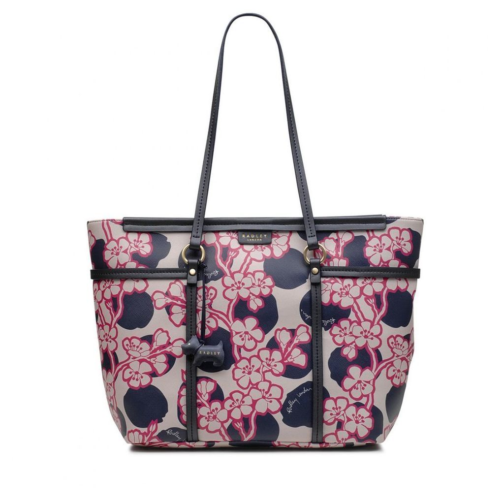 Blossom Spot Large Zip-Top Shoulder Bag