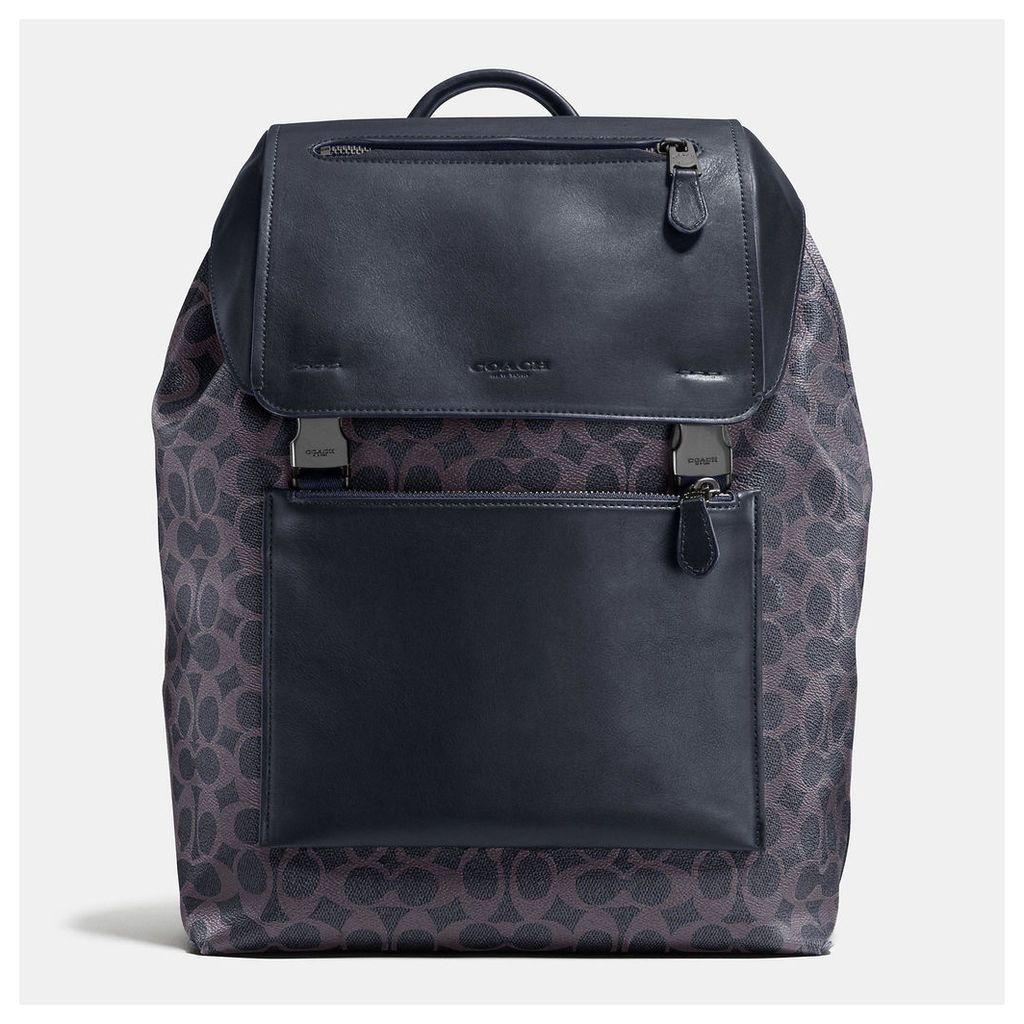 Coach Manhattan Backpack In Signature Coated Canvas
