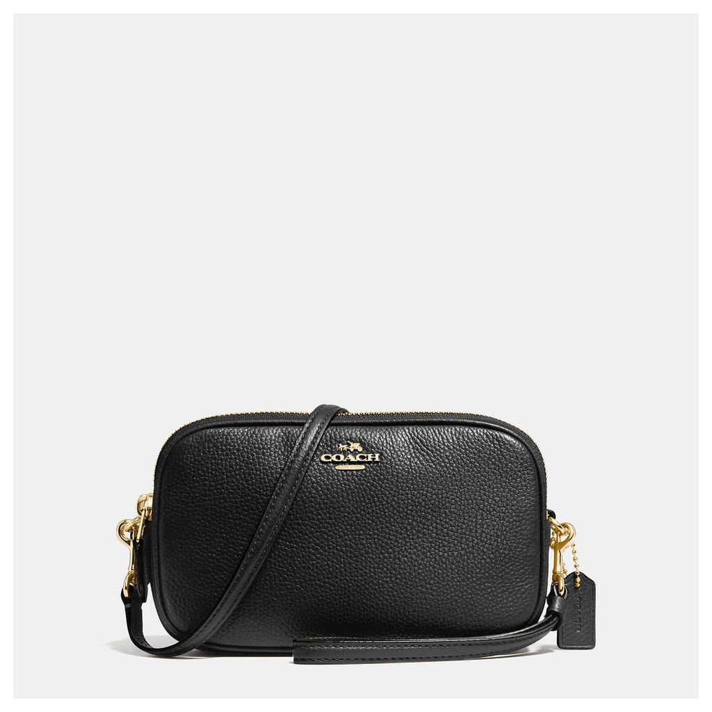 Coach Crossbody Clutch In Pebble Leather