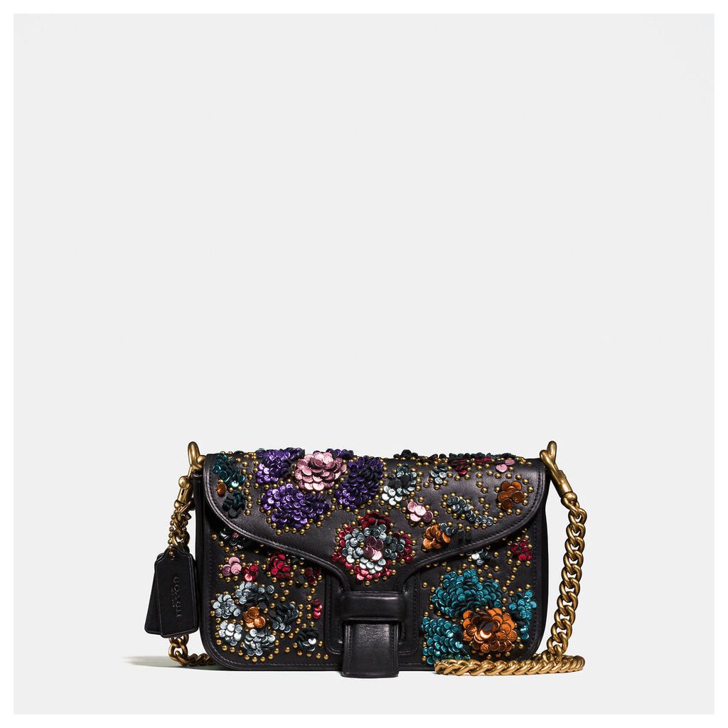 Coach Courier Crossbody In Glovetanned Leather With Leather Sequins