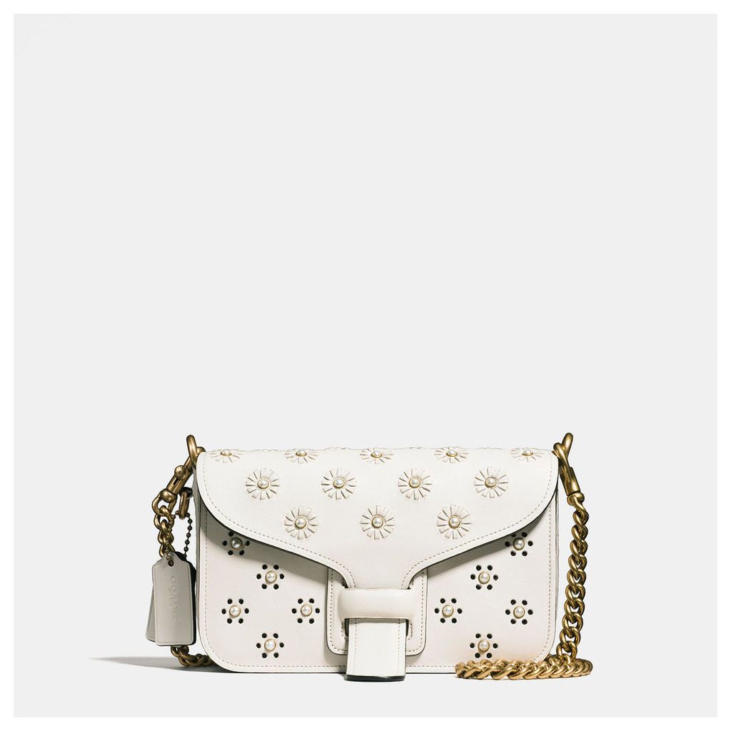 Coach Courier Crossbody In Glovetanned Leather With Whipstitch Eyelet And Snake Detail