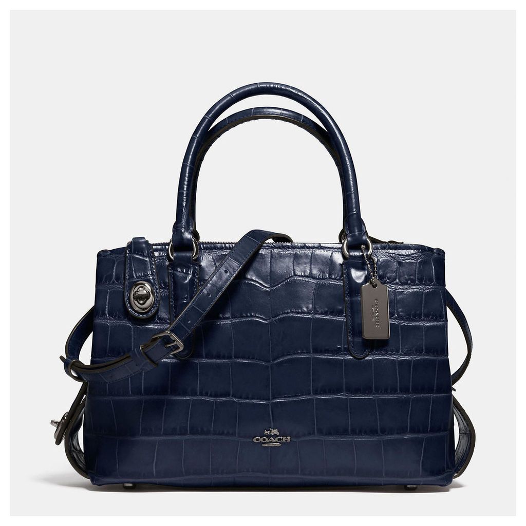Coach Brooklyn Carryall 28 In Croc Embossed Leather