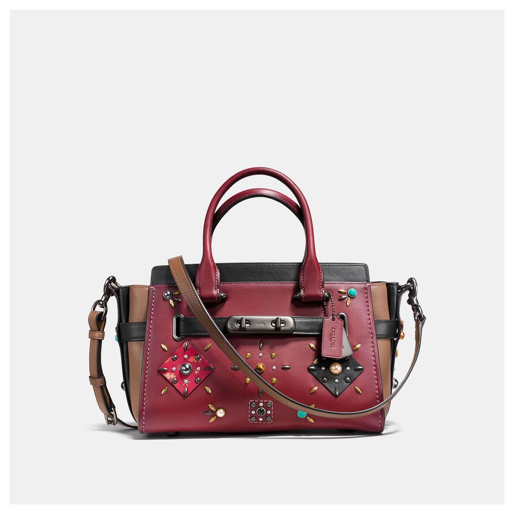 Coach Swagger 27 With Colorblock Patchwork Prairie Rivets