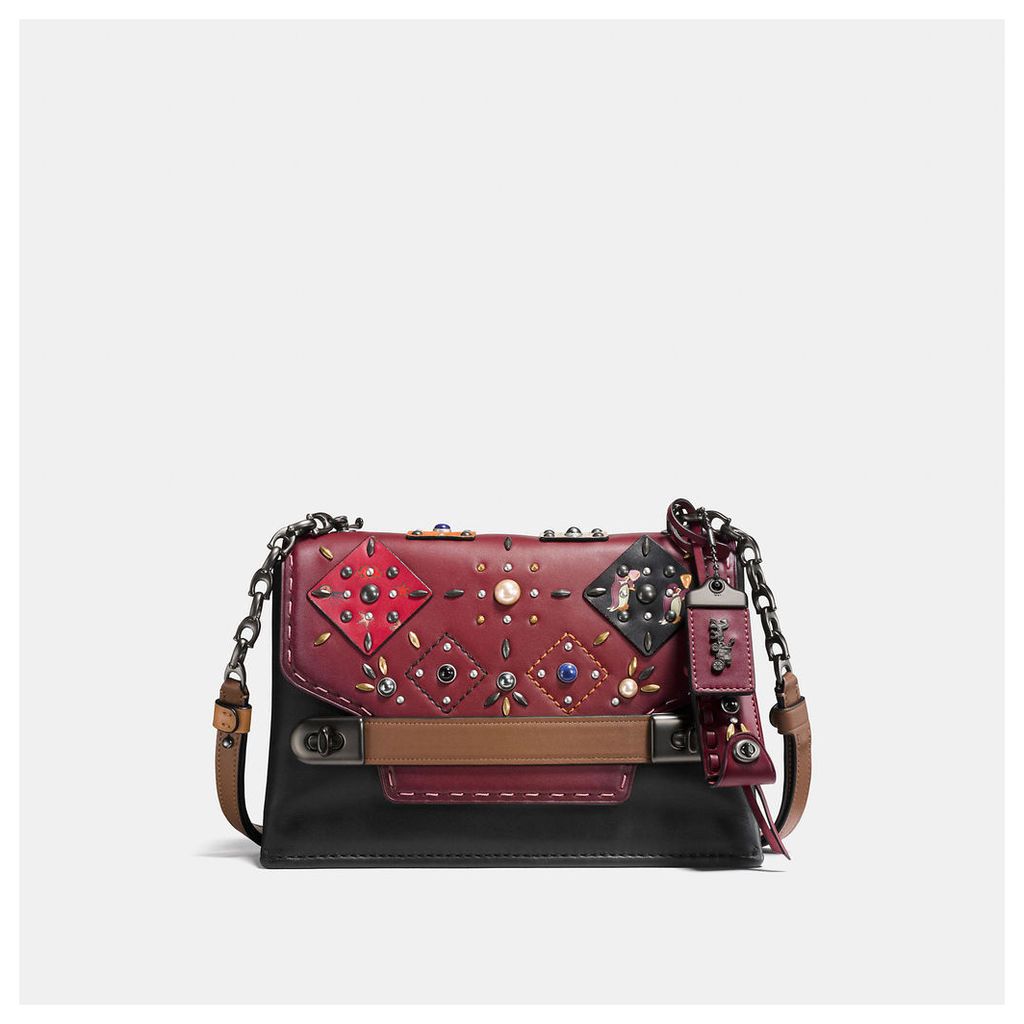Coach Swagger Chain Crossbody With Patchwork Prairie Rivets