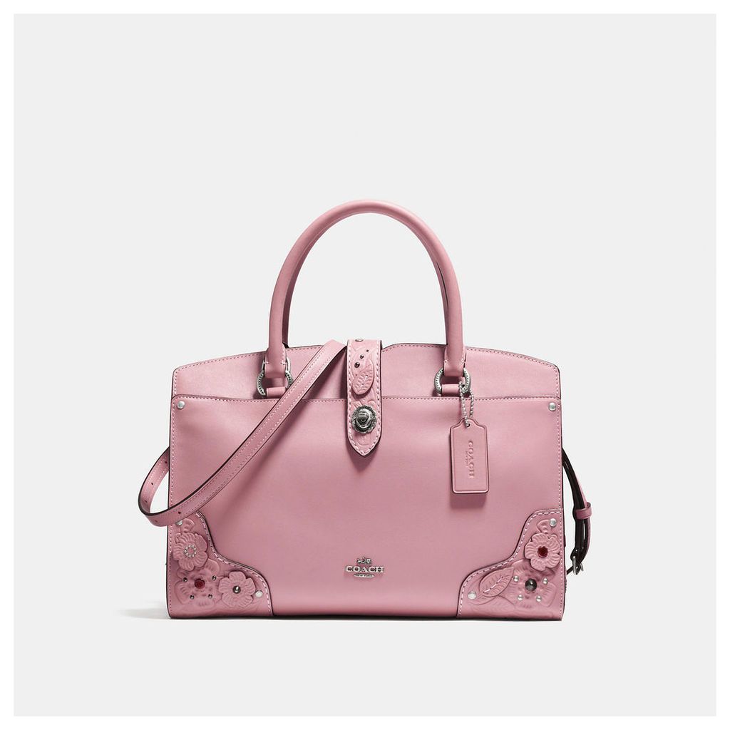 Coach Mercer Satchel 30 With Tea Rose And Tooling