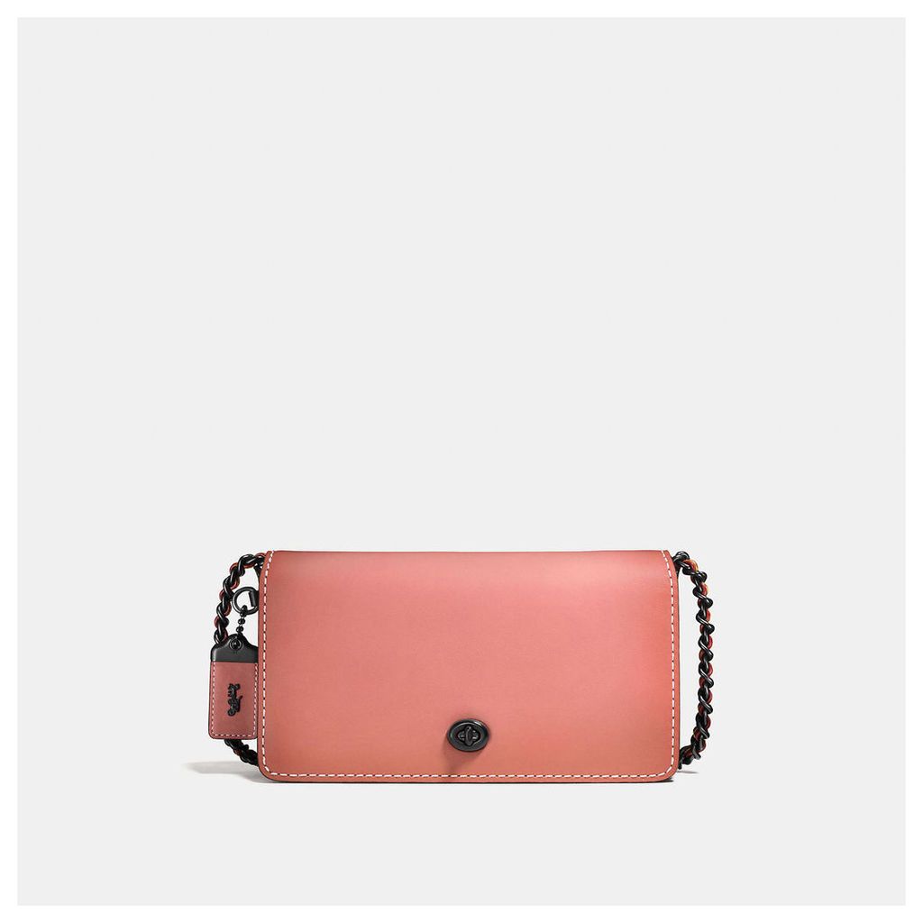 Coach Dinky Crossbody In Colorblock Leather