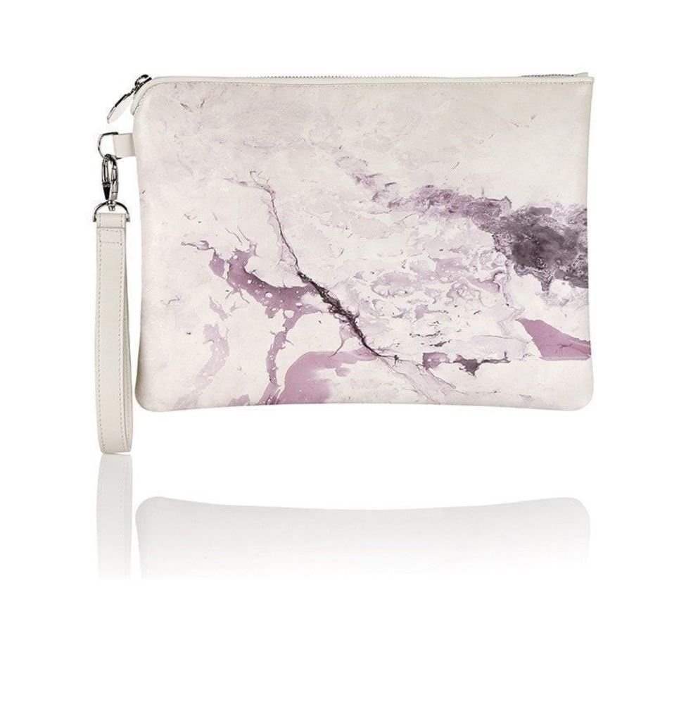 Marble Print Oversized Clutch Bag