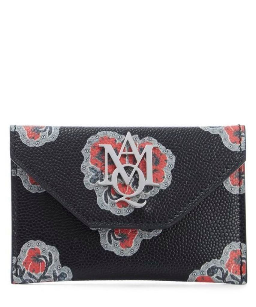 Insignia Poppies Leather Envelope Card Holder