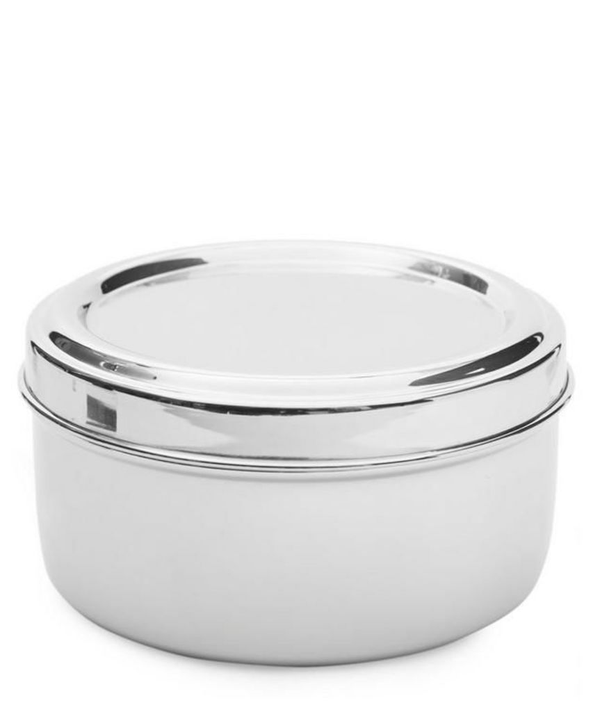 Round Steel Lunchbox With Tray