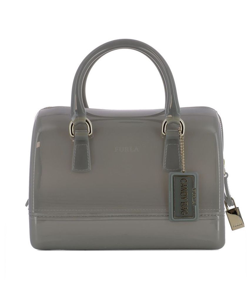 Grey Pvc Handle Bag