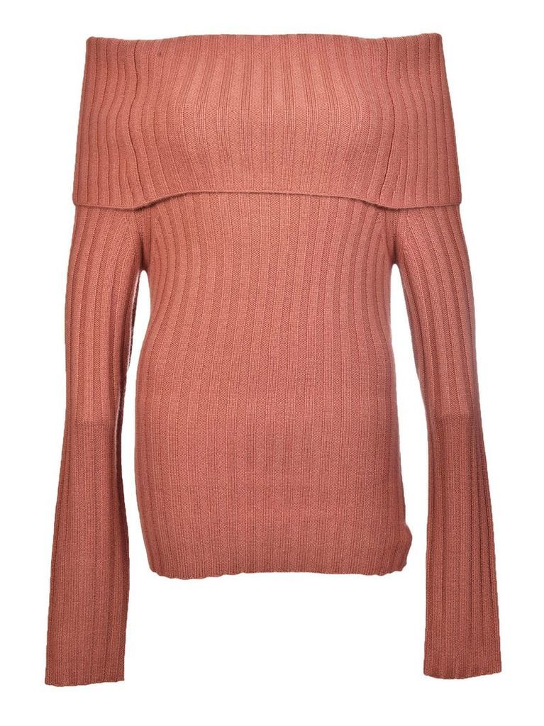 Theory Off-shoulder Foldover Sweater