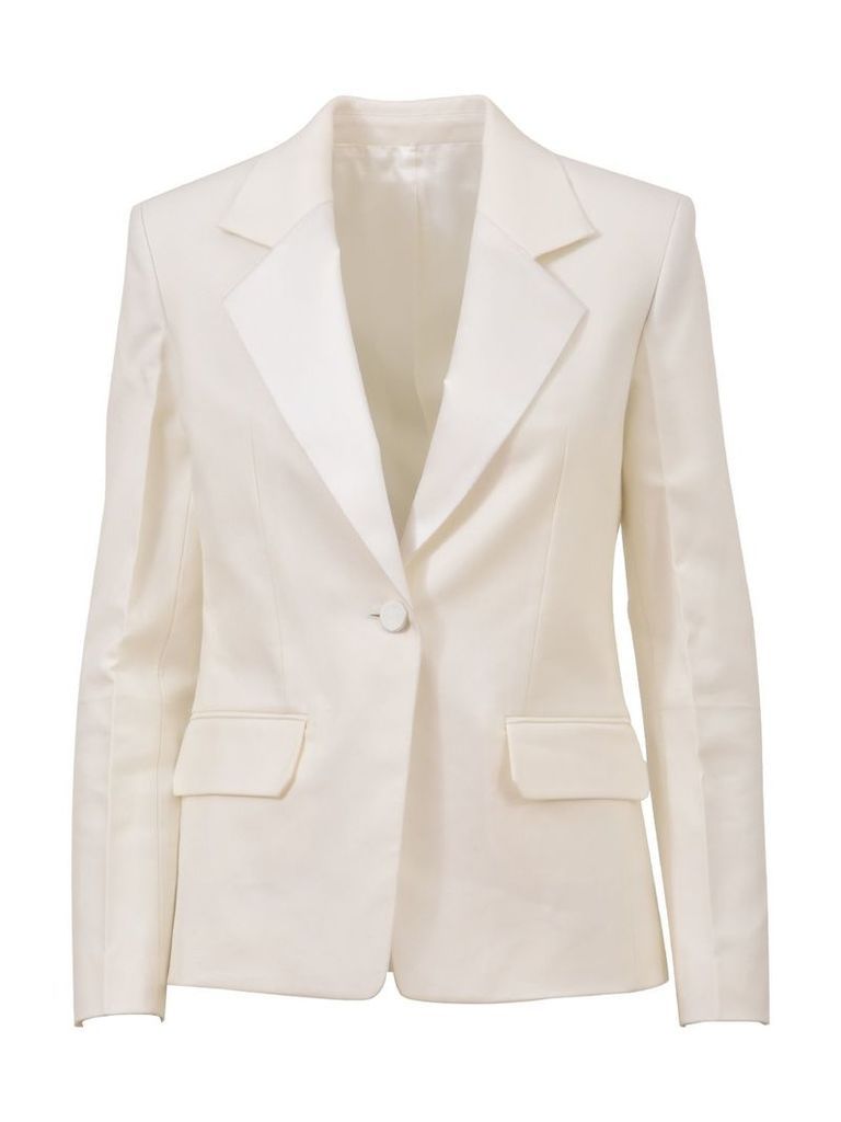 Helmut Lang White Blazer Jacket With Button