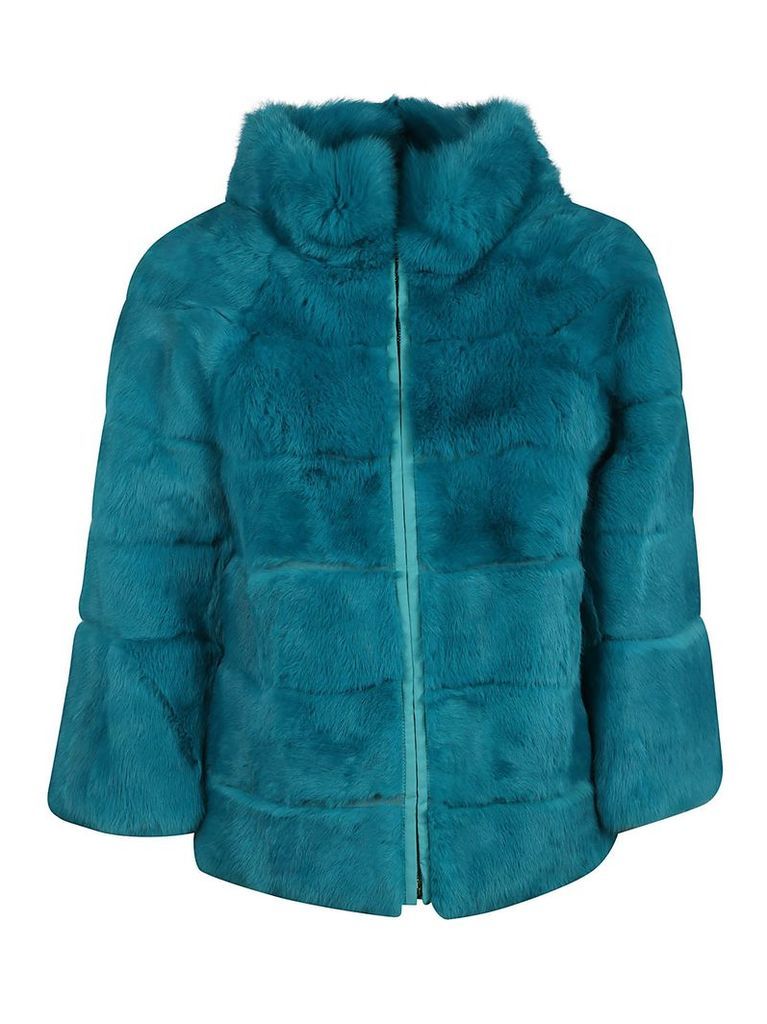 Blugirl High Neck Fur Jacket