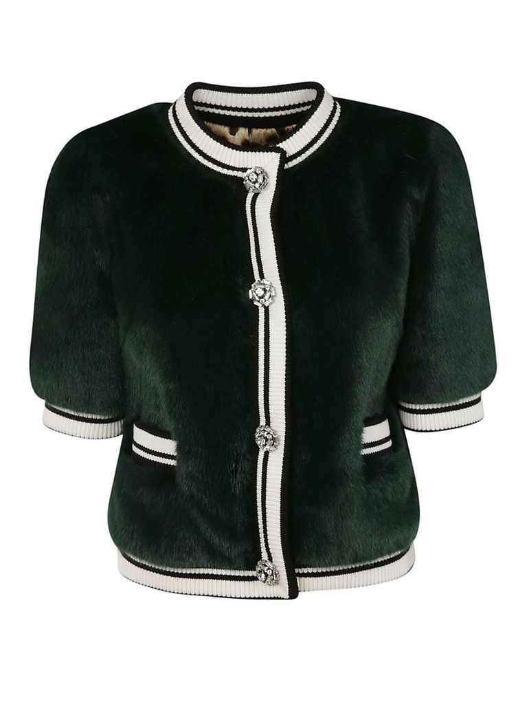 Dolce & Gabbana Fur Detailed Cropped Jacket