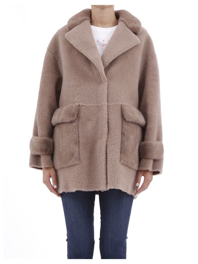 Blancha Jacket In Shearling And Mink