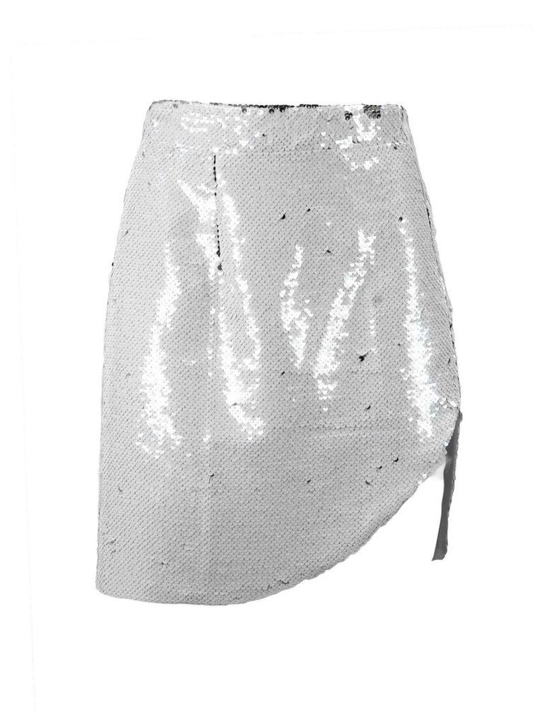 Amen Silver-tone Sequin Skirt