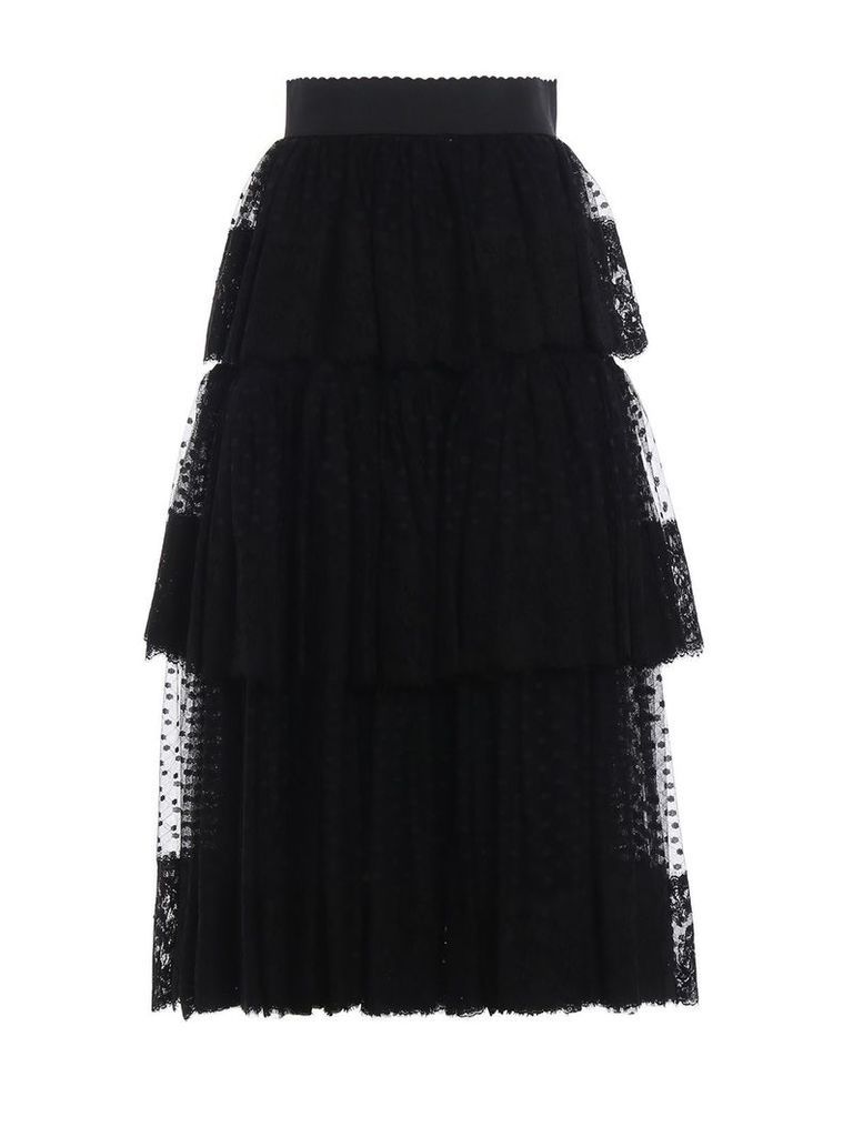 Dolce & Gabbana Pleated Cascading Skirt