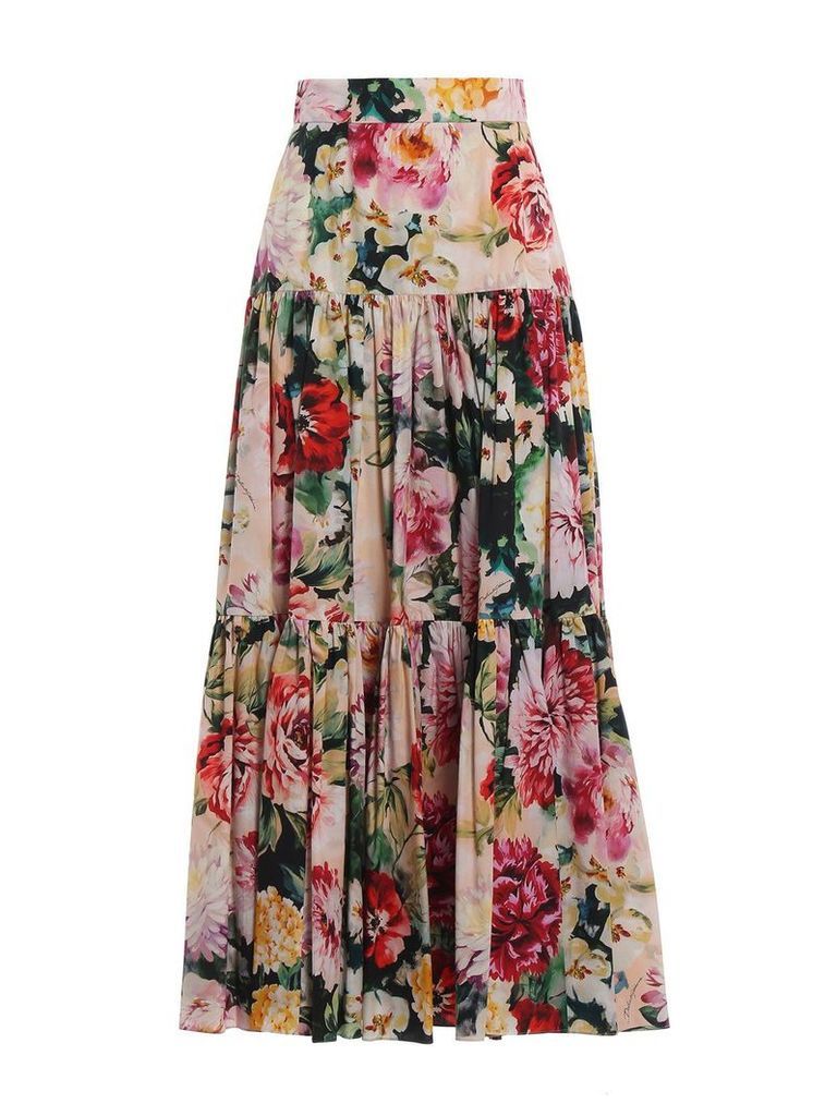 Dolce & Gabbana Floral Pleated Skirt