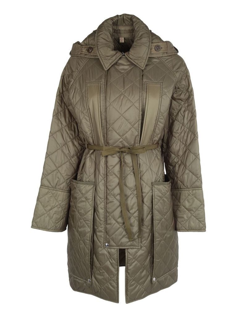 Burberry London Diamond Quilted Hooded Coat