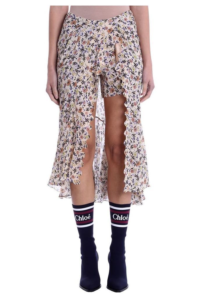 ChloÃ© Long Skirt In Multicolor Silk