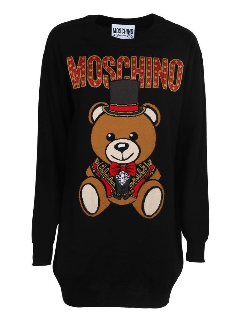 Moschino Teddy Bear Knit Sweater Dress