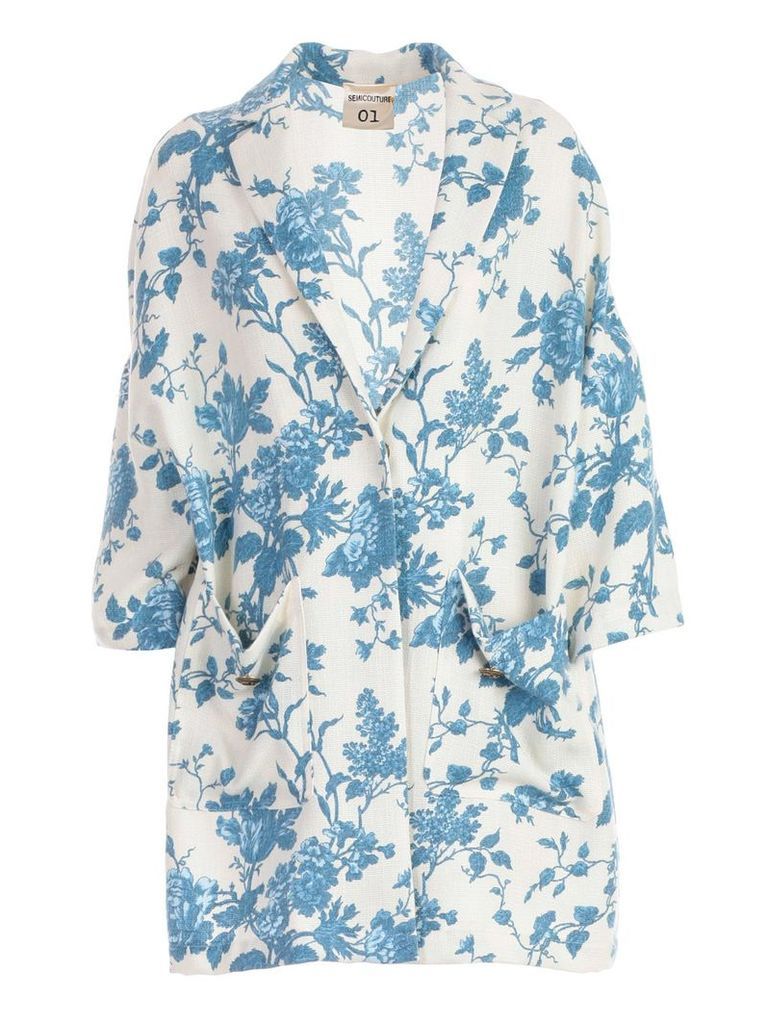 SEMICOUTURE Floral Printed Coat
