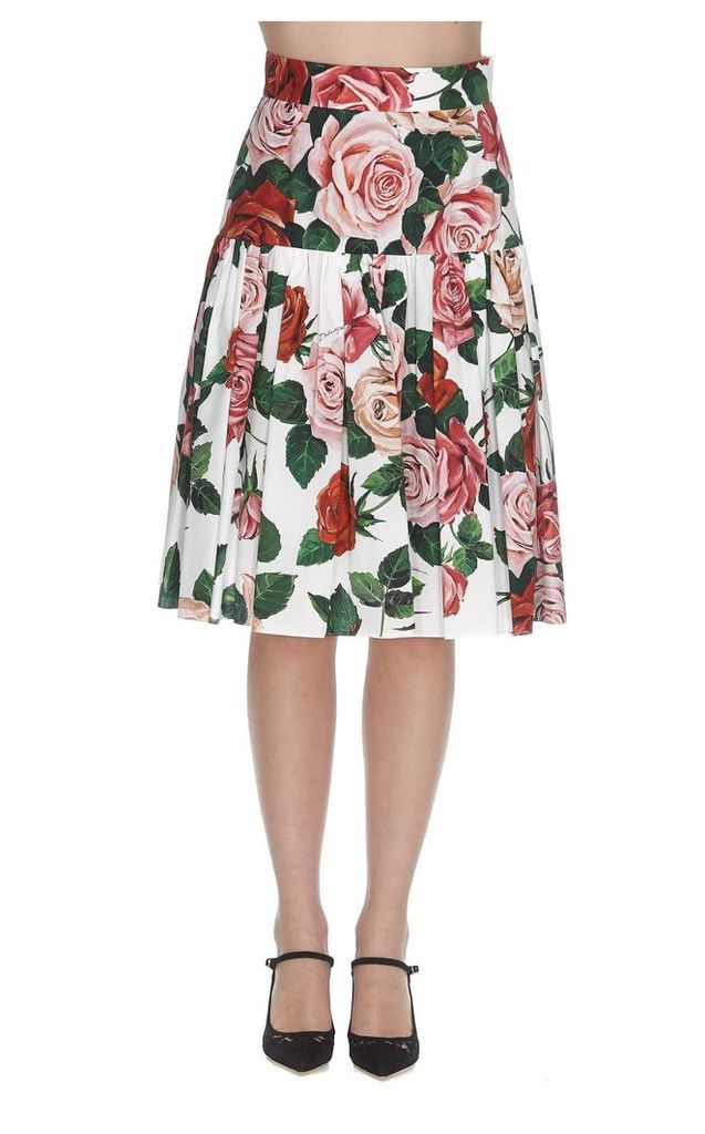 Dolce & Gabbana Roses Print Skirt