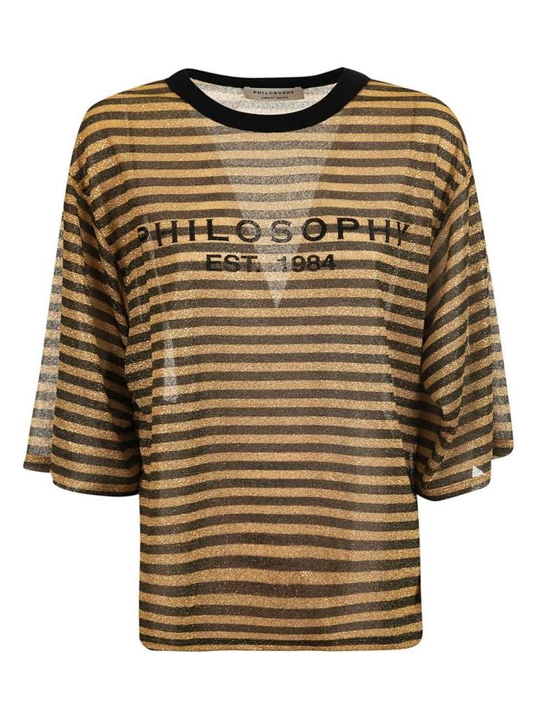 Philosophy Di Lorenzo Serafini Striped Oversized T-shirt