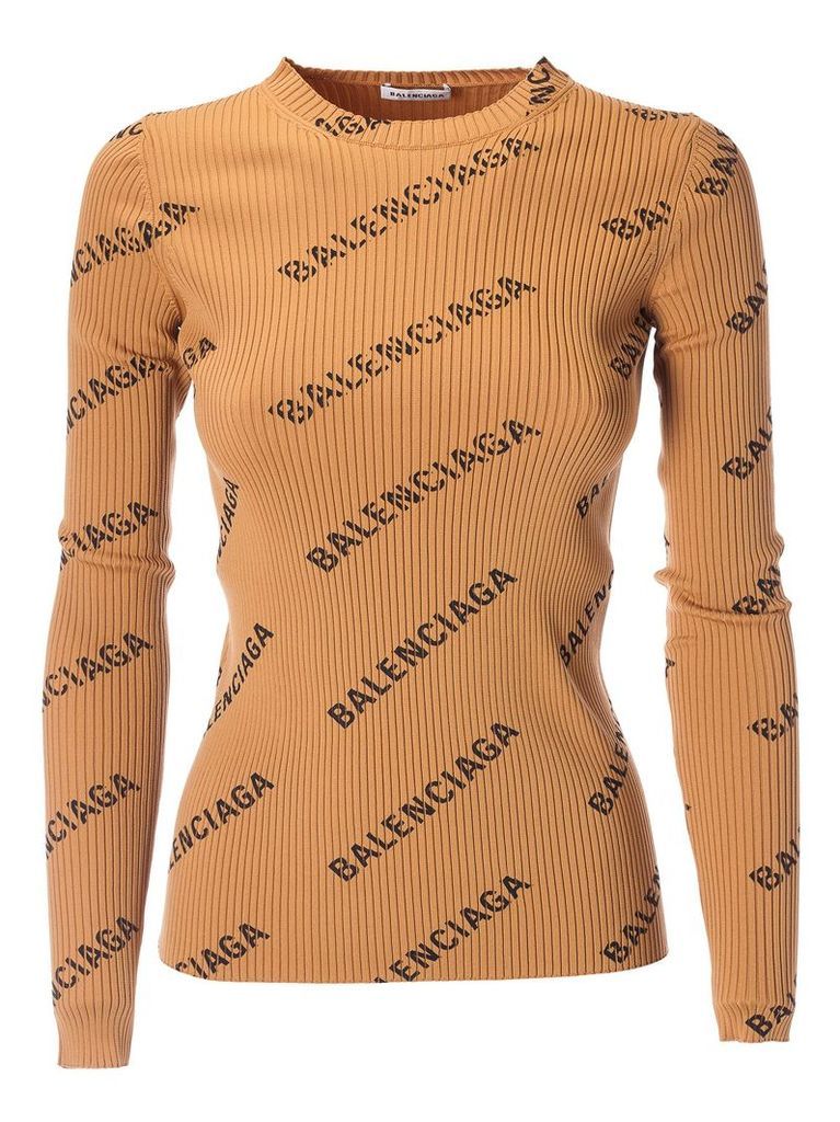 Balenciaga Logo Print Sweater