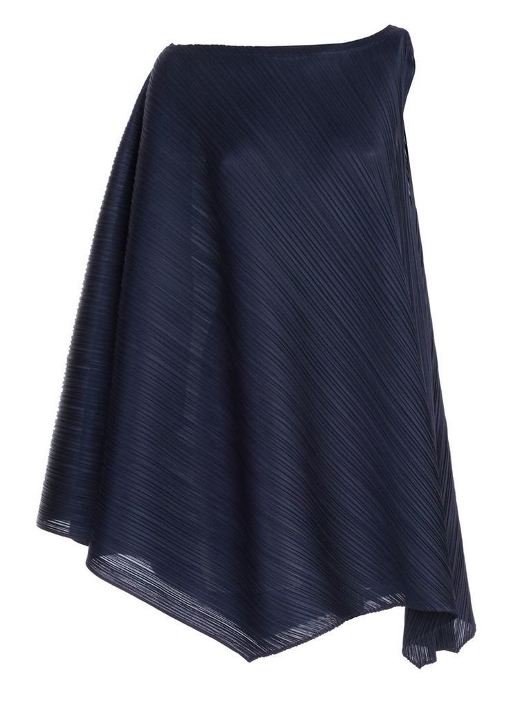 Pleats Please By Issey Miyake Flared One-shoulder Dress