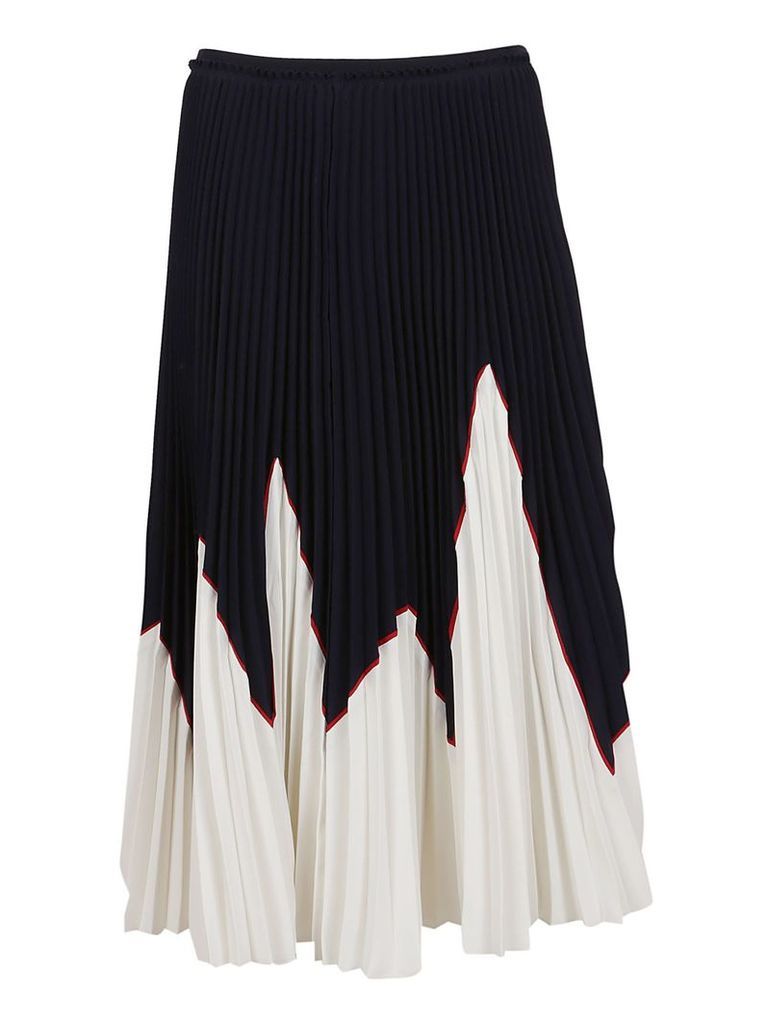 RED Valentino Color-block Pleated Skirt