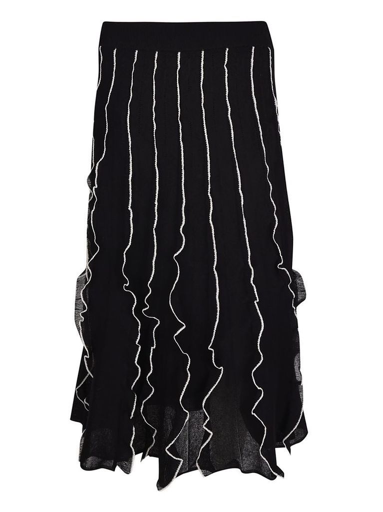Valentino Pleated A-line Skirt