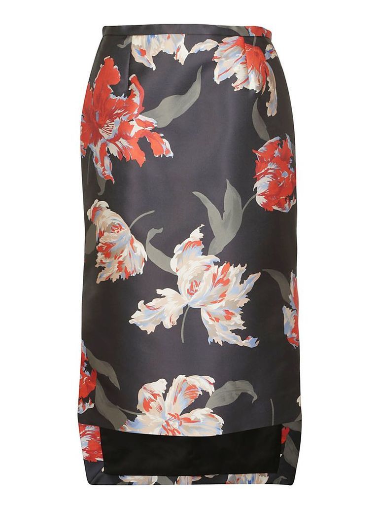 Rochas Floral Print Skirt