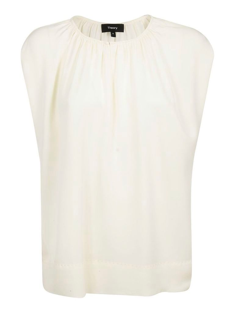 Theory Front Pleated Detail Blouse