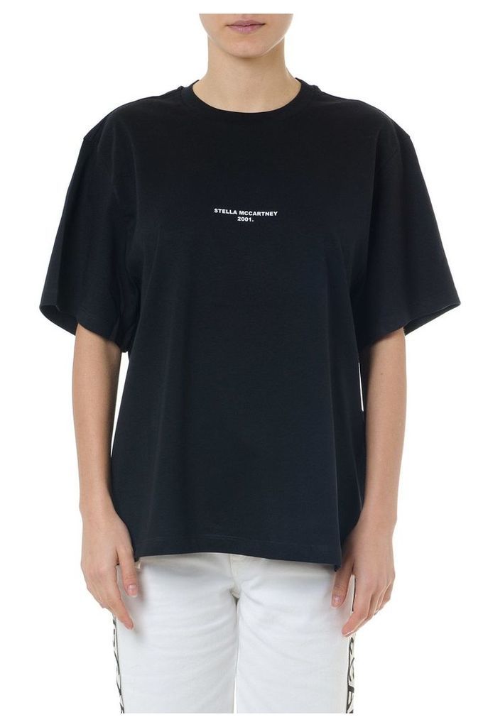 Stella McCartney Black Cotton T-shirt With Stella Mccartney 2001 Embroidery