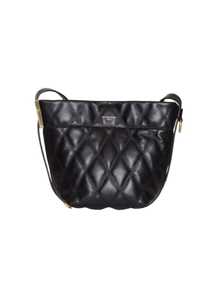Givenchy Gv Mini Bucket Bag In MatelassÃ© Leather In Black