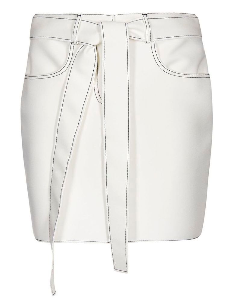 MSGM Belted Tie Skirt