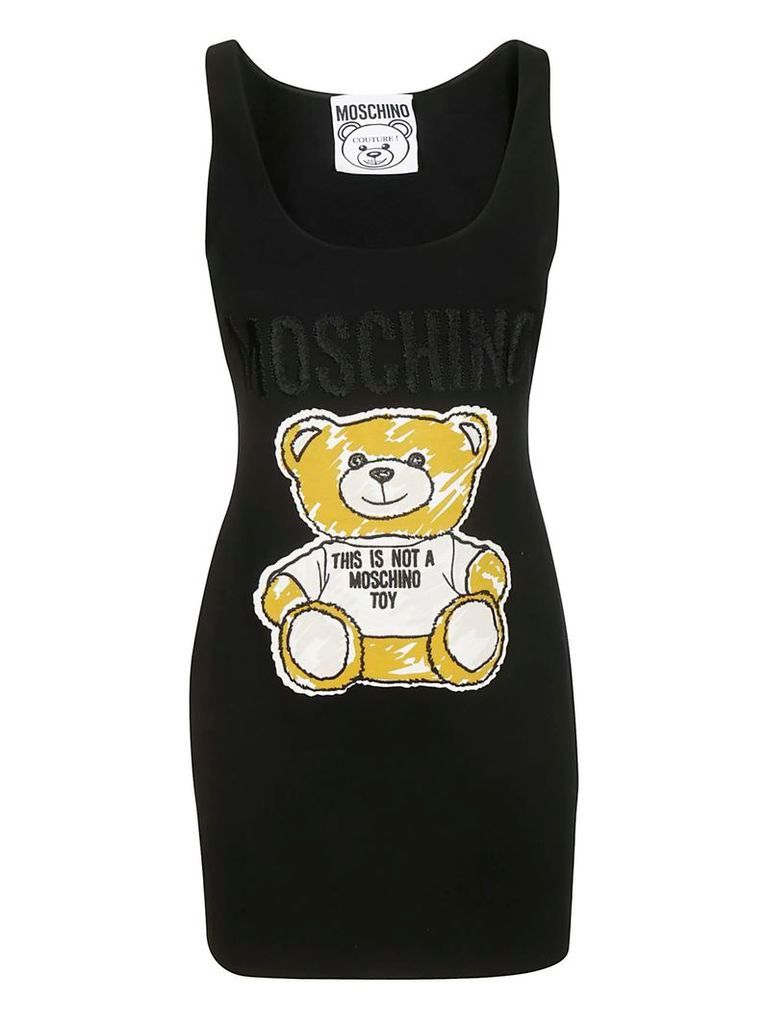 Moschino Bear-print Sleeveless Dress