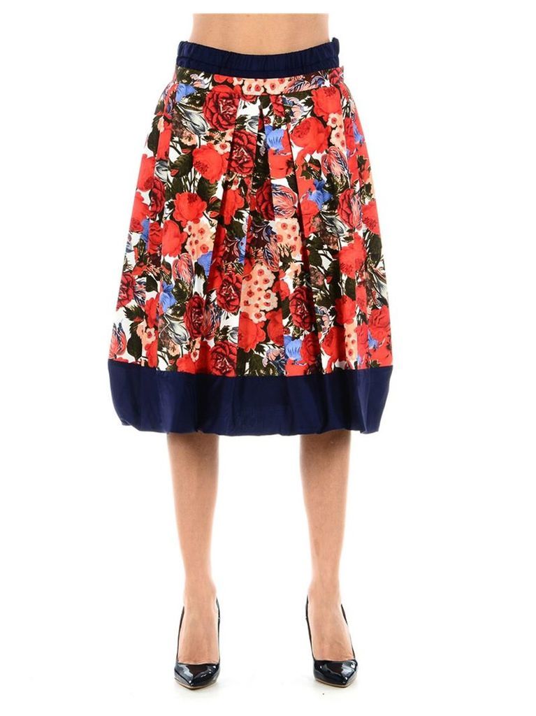 Marni Floral Pleated Skirt
