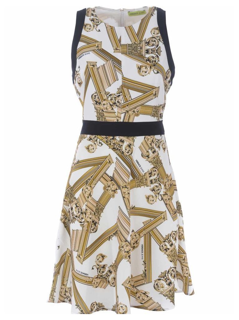 Versace Column Print Dress